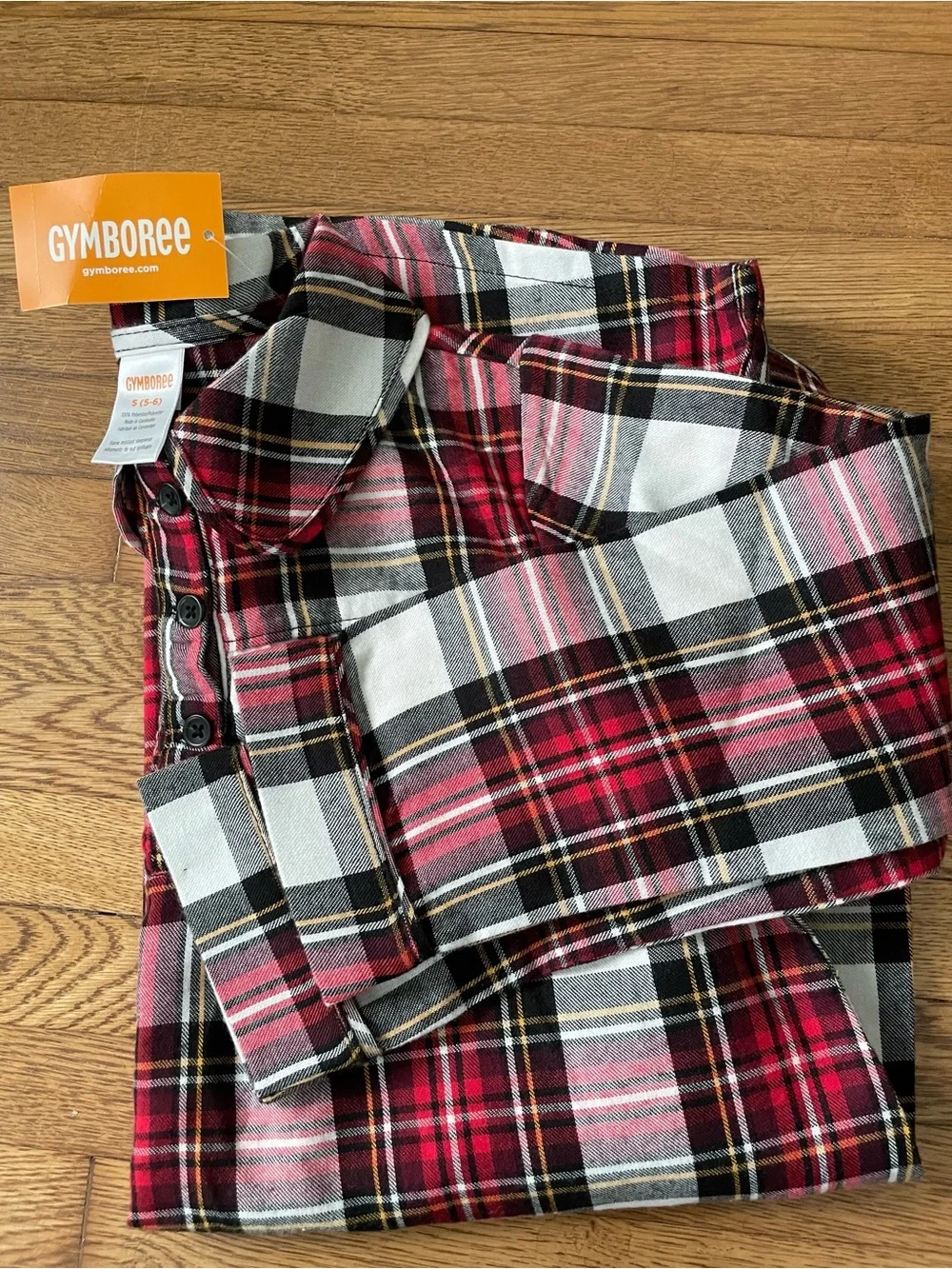 NWT Gymboree plaid flannel nightgown size 5-6 smalL